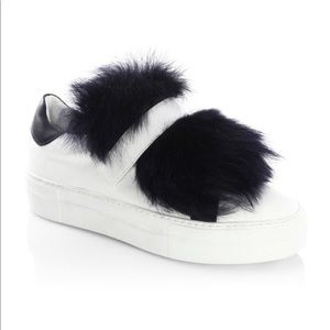 MONCLER FUR & LEATHER SNEAKER